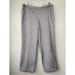Alfred Dunner Dress Pants Size Large Trousers Herringbone Knit Twee Minimalist